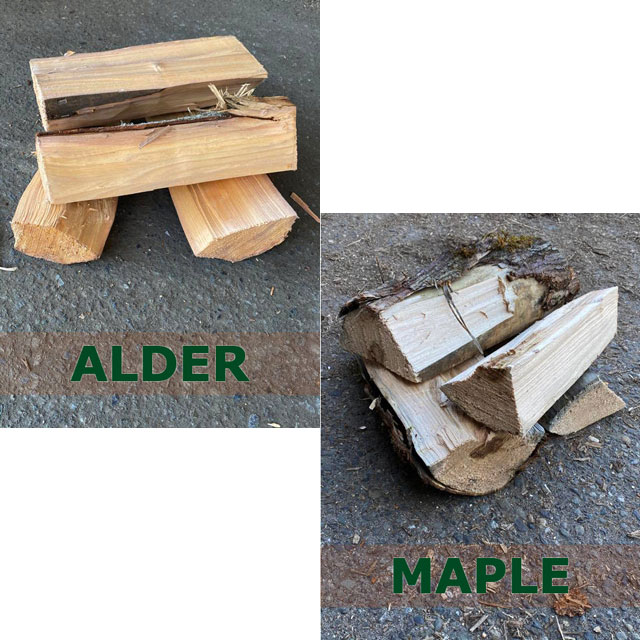 Alder + Maple firewood